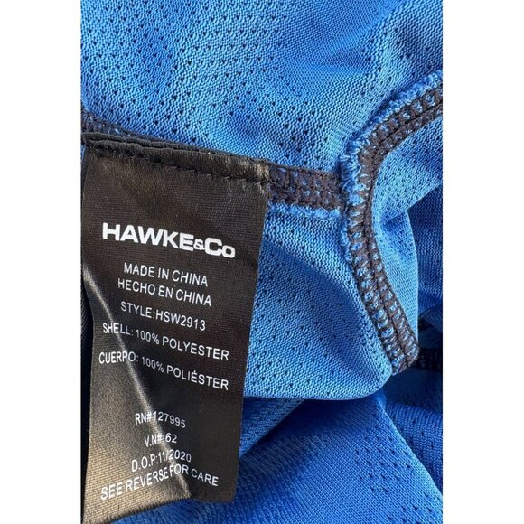 Hawke & Co Performance Blue Short-Sleeve Sportswear Shirt For Men S 100% Polyest - Picture 6 of 6